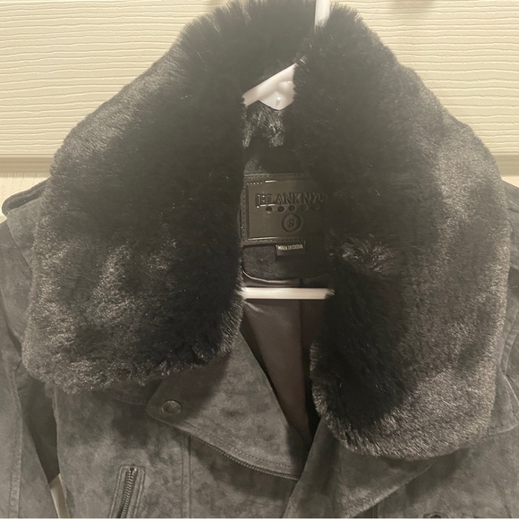 Blank NYC Suede Moto Jacket with Faux Fur Collar - Picture 6 of 6